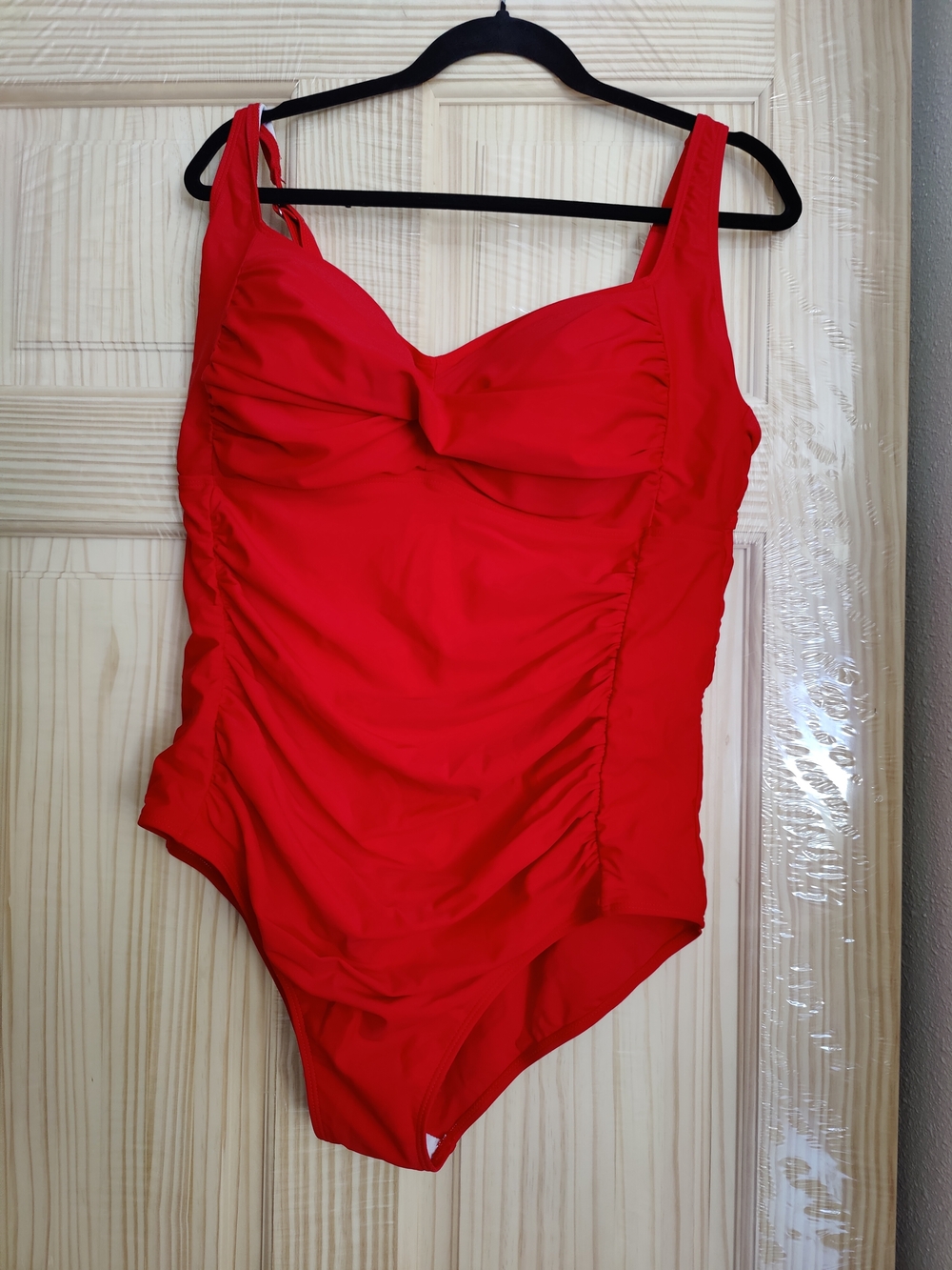 Red Ruched One-Piece Swimsuit - Classic Kids Swimwear